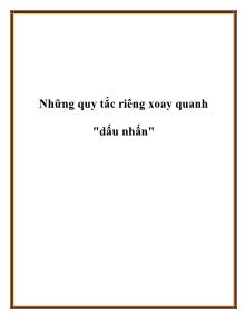 Những quy tắc riêng xoay quanh 