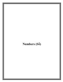 Numbers (Số)