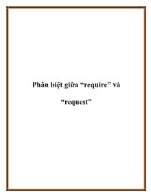 Phân biệt giữa “require” và “request”