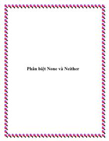 Phân biệt None và Neither