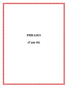 Phrases (cụm từ)