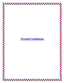 Present Continuous