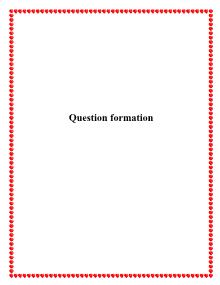 Question formation