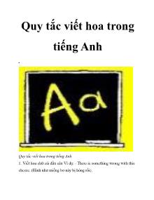 Quy tắc viết hoa trong tiếng Anh