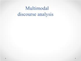 Slide: Multimodal discourse analysis