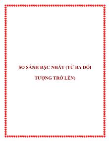 So sánh bậc nhất (từ ba đối tượng trở lên)