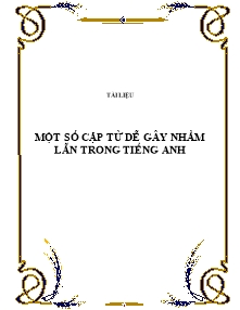 Tài liệu Một số cặp từ dễ gây nhầm lẫn trong tiếng anh