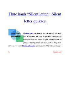 Thực hành “Silent letter”_Silent letter quizzes