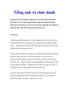 Tiếng anh và chức danh