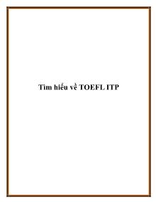 Tìm hiểu về TOEFL ITP