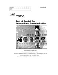 Toeic - Sample tests