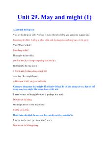 Unit 29. May and might (1)