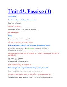 Unit 43. Passive (3)