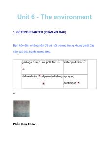 Unit 6 - The environment