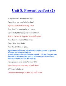 Unit 8. Present perfect (2)