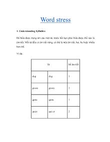 Word stress