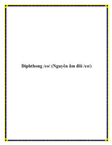 Diphthong /eə/ (Nguyên âm đôi /eə/)