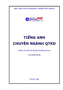 Giáo trình Tiếng anh Chuyên ngành Quản trị kinh doanh