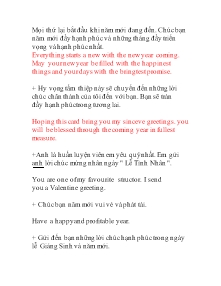 Lời chúc song ngữ Anh Việt