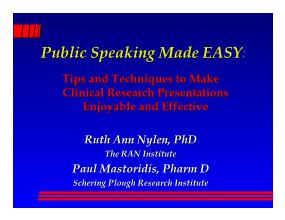 Public Speaking Made EASY Public Speaking Made EASY