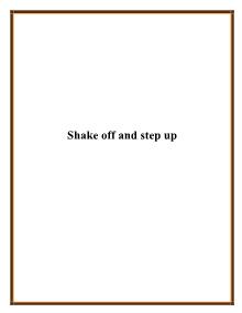 Shake off and step up