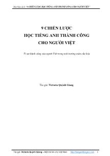 9 chiến lược học tiếng anh thành công cho người Việt